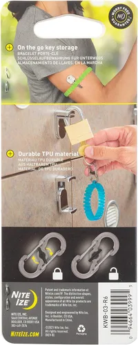 Miniatura 7 de Nite Ize KWB-03-R6 Key Band-It, pulsera elástica llavero con clip S-Biner, azul
