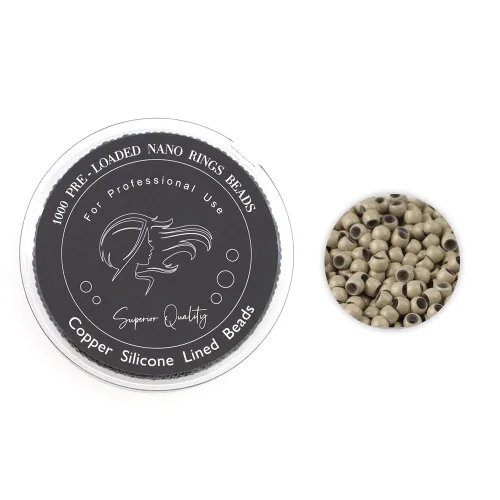 Miniatura 13 de 1000 cuentas precargadas de nano-cuentas forradas de silicona de 0.118 pulgadas para extensiones de cabello, extensiones de cabello humano