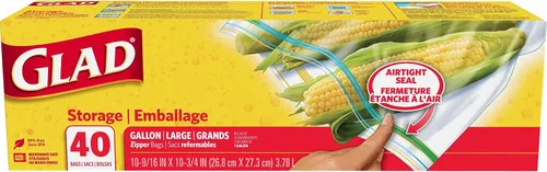 Miniatura 7 de Glad Bolsas de almacenamiento de alimentos con cremallera para congelador - Galón - 20