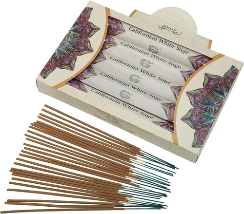 Miniatura 3 de Raajsee Varillas de incienso de salvia blanca, paquete de 5 varillas de 100 % insense puro, orgánico natural, enrolladas a mano sin productos Sabio