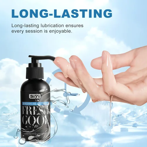 Miniatura 6 de SiYi Lubricante personal a base de agua de enfriamiento, 4 onzas líquidas de deslizamiento ligero de larga duración, sensación de enfriamiento