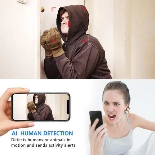 Miniatura 3 de Detector de cámara WiFi inalámbrico más pequeño, cámara de seguridad HD1080P, monitor portátil para bebé, cámara de niñera con grabación de video