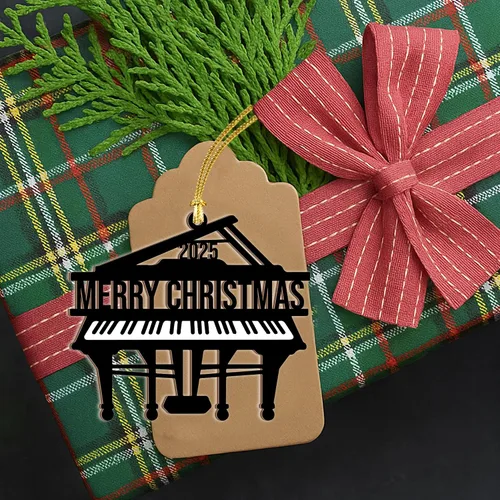Miniatura 7 de Adorno de Piano 2025 – Adorno Navideño de Piano Grande para Árbol, Regalos de Piano de Madera para Músicos, Regalos para Tocadores de Piano, Adorno