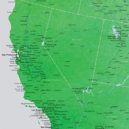 Miniatura 3 de Push Pin Travel Maps Encantador verde esmeralda personalizado Estados Unidos con alfileres y marco marrón de 27.5 x 39.5 pulgadas - Mapa tus viajes