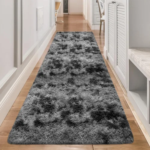Miniatura 82 de Alfombras de pasillo beige de 2 x 6 pies para dormitorio, sala de estar, alfombra de felpa suave y esponjosa, alfombra de pasillo para pasillos