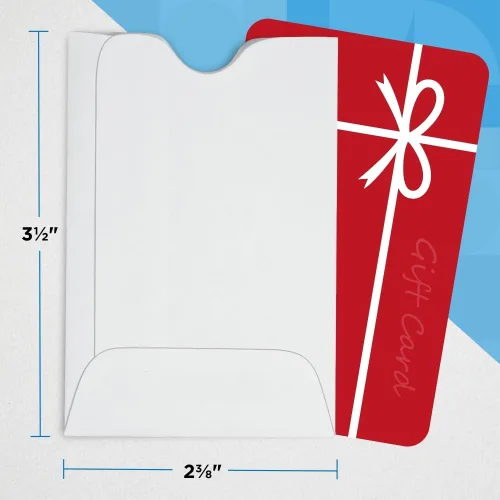 Miniatura 3 de Guardian Fundas para tarjetas de regalo, paquete de 500 fundas para tarjetas de llaves en blanco, para usar como tarjetero de crédito o sobres