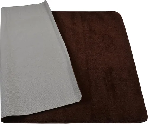 Miniatura 8 de RugStylesOnline Euro Collection - Alfombras de color sólido con parte trasera de goma antideslizante, lavable a máquina, más opciones de color Marrón