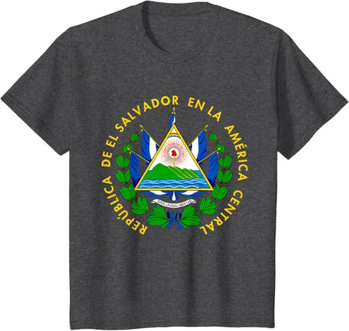 Miniatura 37 de Camiseta con diseño de emblema de la bandera de El Salvador