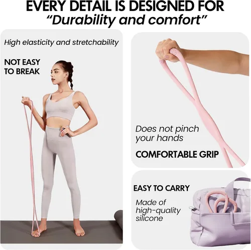 Miniatura 4 de Figura 8 banda de resistencia, figura 8 bandas de resistencia para mujeres y hombres, figura de banda de resistencia para entrenamiento, asas 15