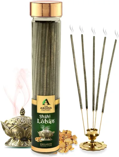 Miniatura 13 de The Aroma Factory Agarbatti for Pooja, Attar Jannat Ul Firdaus Perfume Varillas de incienso, sin carbón y bajo contenido de humo, Agarbatti