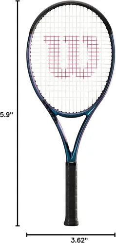 Miniatura 3 de Wilson Ultra 100 v4.0 - Raquetas de tenis de rendimiento, encordadas con Sensation 16 Natural a tensión media