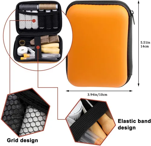 Miniatura 4 de MORFEN Kit de costura para adultos, 38 piezas, kit de costura resistente, kit de aguja e hilo con agujas de coser a mano, 8 hilos de tapicería, kit