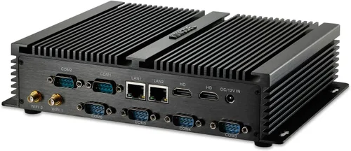 KINGDEL Mini PC sin ventilador, CPU i5, 4GB RAM 128GB SSD, HD Graphics 4400, 6xCOM RS232, 4xUSB 3.0, 2xNIC, 2xHD Puertos de computadora de escritorio