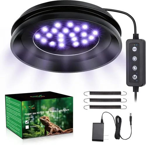 Lámpara UVB para Reptiles con Atenuación, Foco de Luz LED UVB para Dragón Barbudo, Gecko, Lagarto, Tortuga, Serpiente, Luminosidad Ajustable,