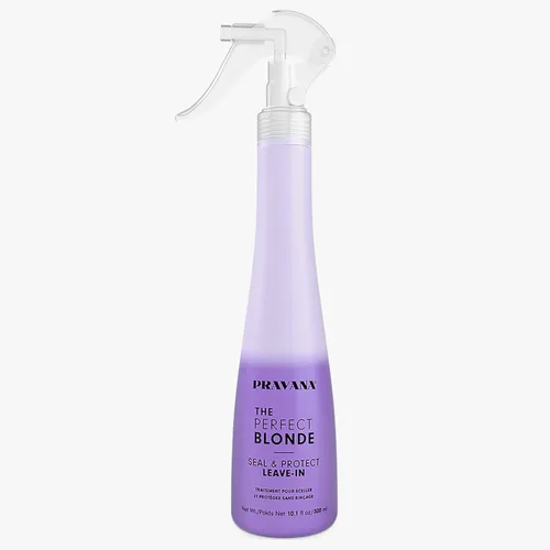 Pravana The Perfect Blonde Seal & Protect Leave-In Conditioner Spray Treatment Detangler | Neutralizes Brassy, Yellow Tones | For Color Treated Hair