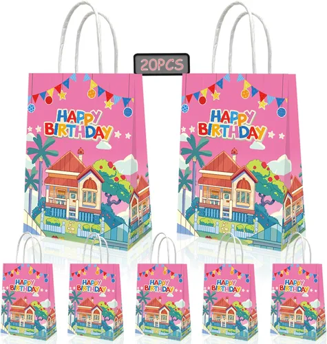 Miniatura 8 de YOOUUQIAN 20 piezas de suministros de fiesta de cumpleaños de perro azul, decoraciones de fiesta de perro azul, bolsas de regalo, bolsa de recuerdos