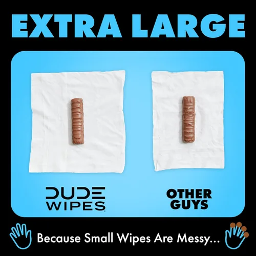 Miniatura 5 de DUDE Wipes - Toallitas desechables en inodoro sin aroma - (Paquete de 6) 288 piezas - Extra grandes - Desechables - Vitamina E y aloe - Seguro
