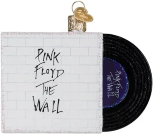 Old World Christmas The Wall Album Cover (Pink Floyd) Adorno soplado de vidrio para árbol de Navidad, decoración navideña hecha a mano, colección de