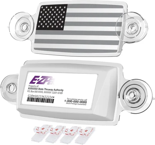 AUTOBOXCLUB Soporte EZ Pass para la mayoría de los estados de Estados Unidos/soporte para parabrisas de peaje fácil de instalar y quitar, con 4