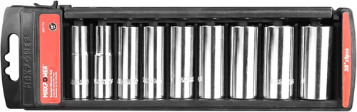 Miniatura 8 de MAXPOWER Juego de 10 llaves profundas de 1/4 pulgadas, SAE, enchufes de 6 ponits de 3/16 pulgadas, 7/32 pulgadas, 1/4 pulgadas, 9/32 pulgadas, 5/16
