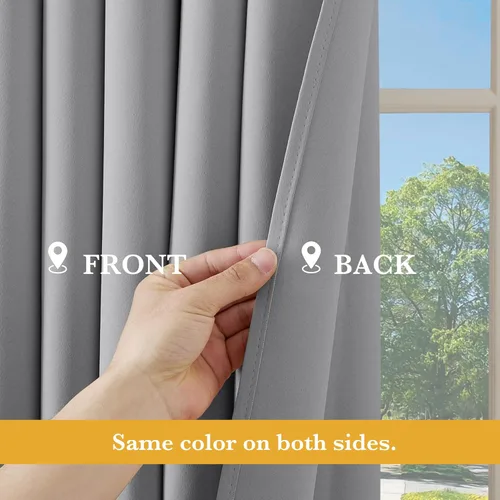 Miniatura 186 de RYB HOME - Cortinas extralargas de privacidad, para bloquear luz, de techo a suelo, para comedor, oficina, sala de estar, cine en casa, patio, 8.3
