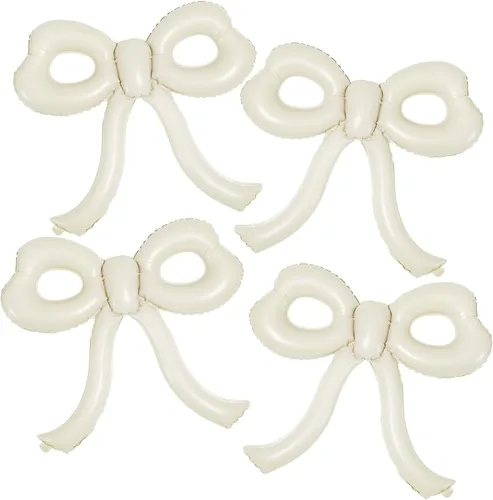 Miniatura 12 de 4 piezas de globos de moño rosa, decoración de fiesta de moño para mujeres, globos de cumpleaños rosa para mujeres, globo gigante de papel