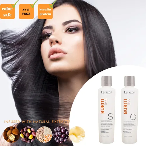 Miniatura 6 de Kerazon Brazilian Hair BTX Tratamiento para todo tipo de cabello + kit de champú y acondicionador sin sulfato y sin sodio