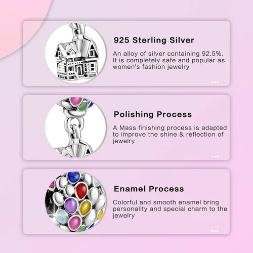 Miniatura 26 de LUXILLA Abalorio de plata de ley 925 para madre, hija, abuela, para familia, amor, madre, hija, abuela, para pulseras, collares, dijes, abalorios