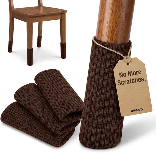 Miniatura 20 de 16 Piezas Protectores de Calcetines para Patas de Silla Premium Color Verde Aguamarina para Suelos de Madera Dura - No se Caen Fácilmente - Muy