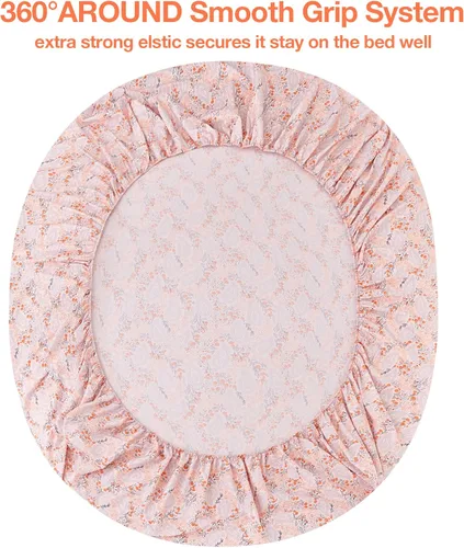 Miniatura 5 de JSD Juego de sábanas florales de paisley rosa tamaño King, 4 piezas de sábanas de microfibra suave estampada con bolsillo extra profundo Paisley
