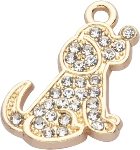 Paquete de 20 dijes de diamantes de imitación chapados en oro, accesorios de cristal para collares, pulseras, joyería, manualidades, bricolaje