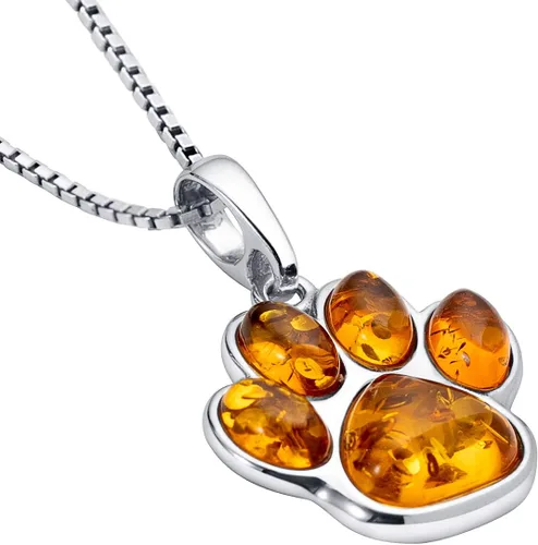 Miniatura 3 de PEORA Collar con colgante de animal de ámbar báltico genuino para mujer en plata de ley con cadena de 18 pulgadas