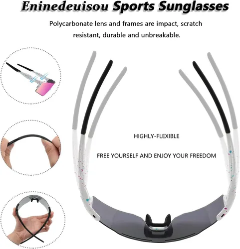 Miniatura 4 de Gafas de sol de ciclismo TR90 marco para hombres y mujeres, correr, ciclismo, deportes al aire libre.