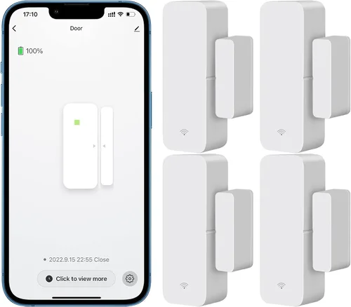 Miniatura 8 de Tuya - Sensor de puerta WiFi, sensor inteligente de ventana de puerta, alarma en tiempo real compatible con Alexa Google Assistant, sensor