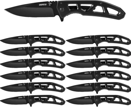 Miniatura 10 de Dispatch Cuchillo de bolsillo plegable con hoja y mango de titanio de color de acero inoxidable 8cr, bloqueo de seguridad integrado para militares