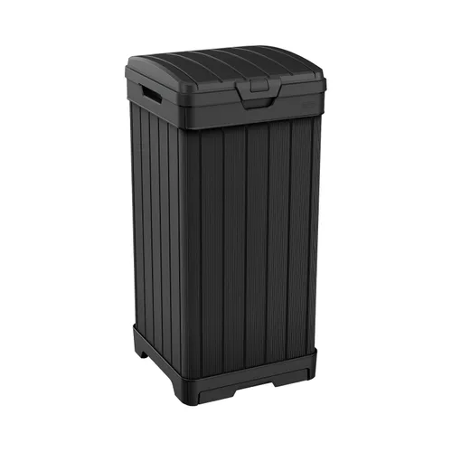 Miniatura 15 de Keter Rockford - Bote de basura de resina de 38 galones para cocina al aire libre con tapa y bandeja de goteo para una fácil limpieza, perfecto