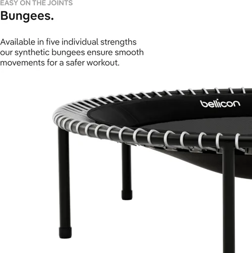 Miniatura 4 de bellicon Mini trampolín Suspensión elástica de hasta 330 libras Rebotador de fitness interior para adultos Patas atornilladas