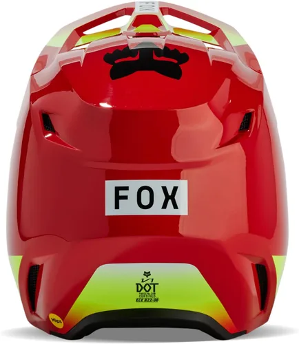 Miniatura 3 de Fox Racing Casco de motocross unisex V1, rojo fluorescente, talla L