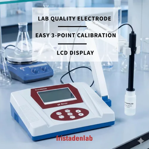 Miniatura 5 de Fristaden Lab Medidor de pH de sobremesa USA Company Electrodo 6621 para alimentos y frutas semi-blandos Alta precisión (0.01 pH) Soluciones