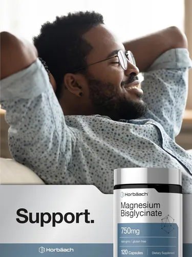 Miniatura 6 de Horbäach Bisglicinato de magnesio 120 cápsulas 750 mg Suplemento sin OMG y sin gluten Suplemento sin OMG y sin gluten