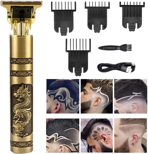 Miniatura 34 de Cortadora de pelo profesional para hombres y mujeres, inalámbrica, recargable, recortadora de pelo, kit de aseo de corte de cuerpo de metal