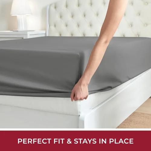 Miniatura 5 de Mellanni Sábana bajera ajustable de bolsillo extra profundo Twin XL – Sábanas de cama de la Colección Icónica con bolsillo profundo de hasta 21 1394