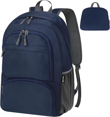 Miniatura 10 de HOLYLUCK Mochila plegable de senderismo ligera de 20L para hombres y mujeres, bolsa de hombro plegable al aire libre para viajes pequeños, naranja