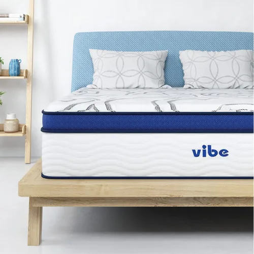 Miniatura 15 de Colchón Vibe de espuma viscoelástica de gel, de 12 pulgadas Certificado CertiPUR-US Bed-in-a-Box, tamaño matrimonial, color blanco