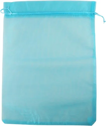 Miniatura 14 de 8 x 12 pulgadas 100 piezas bolsas con cordón de tela de organza bolsa de regalo de joyería bolsa de caramelo favores de boda B231 (azul bebé)