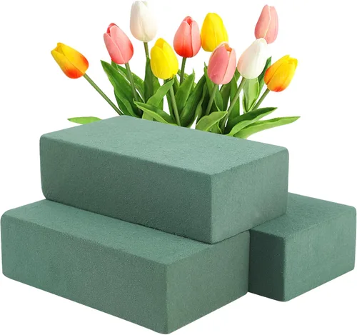 CCINEE 3 piezas de bloques de espuma floral, bloques verdes de espuma floral para mini floristería, suministros para arreglos de flores frescas y