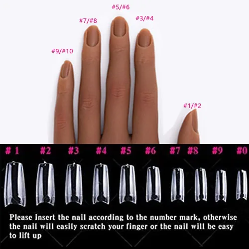 Miniatura 5 de Mano de práctica de uñas de silicona para uñas acrílicas, manos de maniquí profesional para práctica de uñas con soporte ajustable, mano falsa