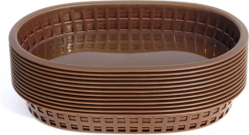 Miniatura 11 de New Star Foodservice 44041 - Cestas de comida rápida, 10.5 x 7 pulgadas, juego de 12, color negro