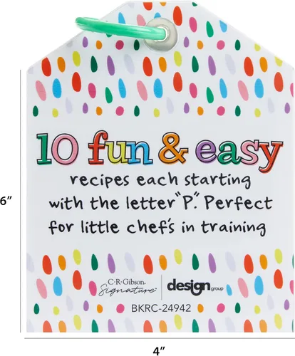 Miniatura 5 de C.R. Gibson Kids Games - Juego de actividades de cocina Little Chef para niños pequeños y preescolares, 10 unidades, anillo de tarjetas de recetas
