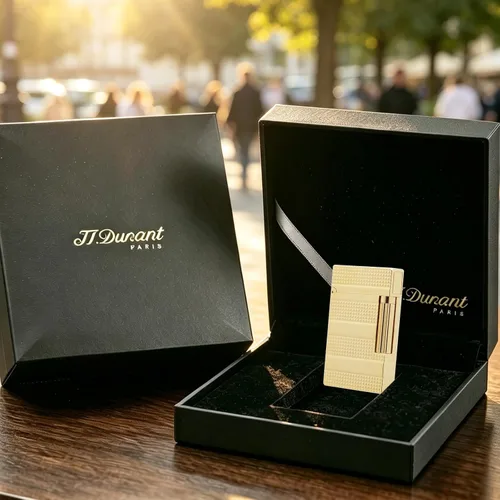 Miniatura 7 de Brass Ligne 2 Style Lighter - Sonido icónico de "Ping", llama suave ajustable, encendedor clásico para hombres que aprecian la artesanía (dorado)